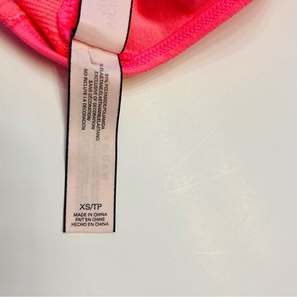Victoria's Secret Crochet Fishnet Racerback Bralette Size XS Neon Coral NEW - Picture 9 of 9